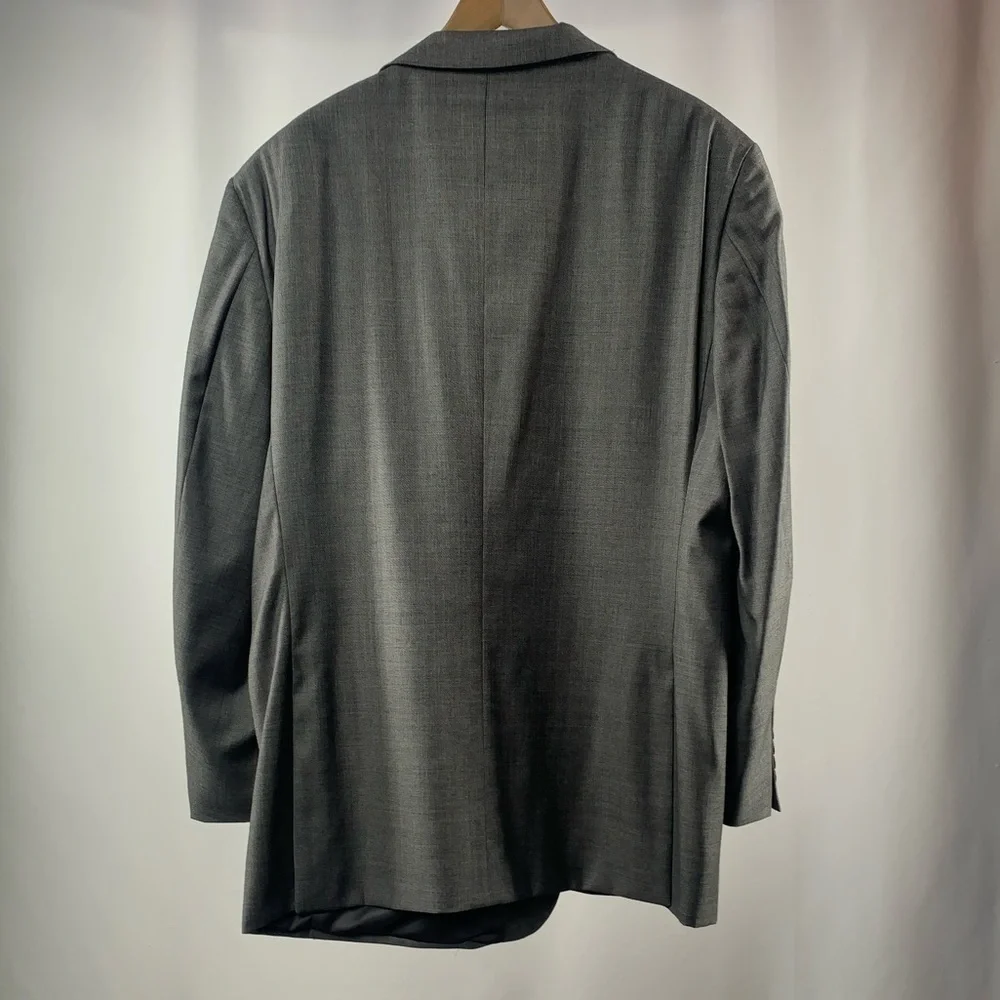 Joseph Abboud Loro Piana Wool Super 120's 2 Button Blazer in Grey Size 46R‎